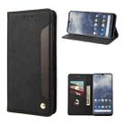 For Nokia G60 Skin Feel Splicing Leather Phone Case(Black) - 1