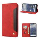 For Nokia G60 Skin Feel Splicing Leather Phone Case(Red) - 1