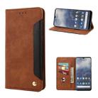 For Nokia G60 Skin Feel Splicing Leather Phone Case(Brown) - 1