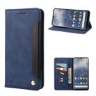 For Nokia G60 Skin Feel Splicing Leather Phone Case(Blue) - 1