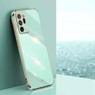 For Samsung Galaxy Note20 Ultra XINLI Straight Edge 6D Electroplate TPU Phone Case(Mint Green) - 1