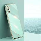 For Samsung Galaxy Note10 XINLI Straight Edge 6D Electroplate TPU Phone Case(Mint Green) - 1