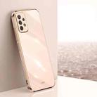 For Samsung Galaxy A73 5G XINLI Straight Edge 6D Electroplate TPU Phone Case(Pink) - 1