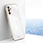 For Samsung Galaxy A13 5G XINLI Straight Edge 6D Electroplate TPU Phone Case(White) - 1