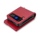 For Samsung Galaxy Z Flip4 N.BEKUS Side Zipper Folding Phone Leather Case(Red) - 4