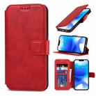 For iPhone 14 Shockproof PU + TPU Leather Phone Case(Red) - 1