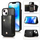 For iPhone 14 Card Slots PU + TPU Leather Phone Case(Black) - 1