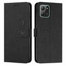 For Infinix Hot 11 2022 Skin Feel Heart Pattern Leather Phone Case(Black) - 1