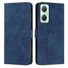 For Infinix Hot 20 5G Skin Feel Heart Pattern Leather Phone Case(Blue) - 1