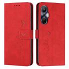 For Infinix Hot 20S Skin Feel Heart Pattern Leather Phone Case(Red) - 1