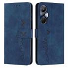 For Infinix Hot 20S Skin Feel Heart Pattern Leather Phone Case(Blue) - 1