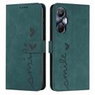 For Infinix Hot 20S Skin Feel Heart Pattern Leather Phone Case(Green) - 1