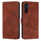 For Tecno Pova Neo 2 Skin Feel Heart Pattern Leather Phone Case(Brown) - 1