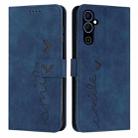 For Tecno Pova Neo 2 Skin Feel Heart Pattern Leather Phone Case(Blue) - 1