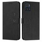 For Motorola Moto E22 / E22i Skin Feel Heart Pattern Leather Phone Case(Black) - 1