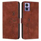 For Motorola Edge 30 Neo / Edge 30 Lite Skin Feel Heart Pattern Leather Phone Case(Brown) - 1