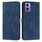 For Motorola Edge 30 Neo / Edge 30 Lite Skin Feel Heart Pattern Leather Phone Case(Blue) - 1
