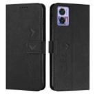 For Motorola Edge 30 Neo / Edge 30 Lite Skin Feel Heart Pattern Leather Phone Case(Black) - 1