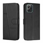 For Infinix Hot 11 2022 Stitching Calf Texture Buckle Leather Phone Case(Black) - 1
