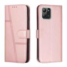 For Infinix Hot 11 2022 Stitching Calf Texture Buckle Leather Phone Case(Rose Gold) - 1