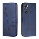 For Infinix Hot 12 Pro Stitching Calf Texture Buckle Leather Phone Case(Blue) - 1