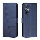 For Infinix Hot 20S Stitching Calf Texture Buckle Leather Phone Case(Blue) - 1
