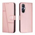 For Infinix Hot 20S Stitching Calf Texture Buckle Leather Phone Case(Rose Gold) - 1