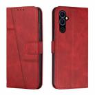 For Tecno Pova Neo 2 Stitching Calf Texture Buckle Leather Phone Case(Red) - 1