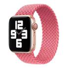 Nylon Single-turn Braided Watch Band For Apple Watch Ultra 49mm / Series 8&7 45mm / SE 2&6&SE&5&4 44mm / 3&2&1 42mm, Length:135mm(Fresh Pink) - 1