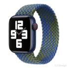 Nylon Single-turn Braided Watch Band For Apple Watch Ultra 49mm / Series 8&7 45mm / SE 2&6&SE&5&4 44mm / 3&2&1 42mm, Length:135mm(Z Blue Green) - 1