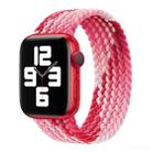 Nylon Single-turn Braided Watch Band For Apple Watch Ultra 49mm / Series 8&7 45mm / SE 2&6&SE&5&4 44mm / 3&2&1 42mm, Length:135mm(Strawberry Red) - 1