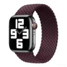 Nylon Single-turn Braided Watch Band For Apple Watch Ultra 49mm / Series 8&7 45mm / SE 2&6&SE&5&4 44mm / 3&2&1 42mm, Length:135mm(Dark Cherry) - 1