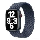 Nylon Single-turn Braided Watch Band For Apple Watch Ultra 49mm / Series 8&7 45mm / SE 2&6&SE&5&4 44mm / 3&2&1 42mm, Length:145mm(Deep Blue) - 1