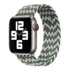 Nylon Single-turn Braided Watch Band For Apple Watch Ultra 49mm / Series 8&7 45mm / SE 2&6&SE&5&4 44mm / 3&2&1 42mm, Length:145mm(W Green Grey) - 1