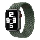 Nylon Single-turn Braided Watch Band For Apple Watch Ultra 49mm / Series 8&7 45mm / SE 2&6&SE&5&4 44mm / 3&2&1 42mm, Length:145mm(Dark Green) - 1