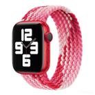 Nylon Single-turn Braided Watch Band For Apple Watch Ultra 49mm / Series 8&7 45mm / SE 2&6&SE&5&4 44mm / 3&2&1 42mm, Length:145mm(Strawberry Red) - 1