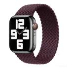 Nylon Single-turn Braided Watch Band For Apple Watch Ultra 49mm / Series 8&7 45mm / SE 2&6&SE&5&4 44mm / 3&2&1 42mm, Length:145mm(Dark Cherry) - 1