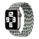 Nylon Single-turn Braided Watch Band For Apple Watch Ultra 49mm / Series 8&7 45mm / SE 2&6&SE&5&4 44mm / 3&2&1 42mm, Length:155mm(W Green Grey) - 1