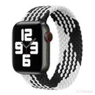Nylon Single-turn Braided Watch Band For Apple Watch Ultra 49mm / Series 8&7 45mm / SE 2&6&SE&5&4 44mm / 3&2&1 42mm, Length:155mm(Z Black White) - 1