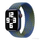 Nylon Single-turn Braided Watch Band For Apple Watch Ultra 49mm / Series 8&7 45mm / SE 2&6&SE&5&4 44mm / 3&2&1 42mm, Length:155mm(Z Blue Green) - 1