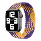 Nylon Single-turn Braided Watch Band For Apple Watch Ultra 49mm / Series 8&7 45mm / SE 2&6&SE&5&4 44mm / 3&2&1 42mm, Length:155mm (Purple+Orange) - 1
