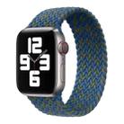 Nylon Single-turn Braided Watch Band For Apple Watch Ultra 49mm / Series 8&7 45mm / SE 2&6&SE&5&4 44mm / 3&2&1 42mm, Length:155mm(Blue Green) - 1