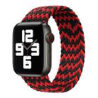 Nylon Single-turn Braided Watch Band For Apple Watch Ultra 49mm&Watch Ultra 2 49mm / Series 9&8&7 45mm / SE 3&SE 2&6&SE&5&4 44mm / 3&2&1 42mm, Length:165mm(W Black Red) - 1