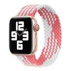 Nylon Single-turn Braided Watch Band For Apple Watch Ultra 49mm / Series 8&7 45mm / SE 2&6&SE&5&4 44mm / 3&2&1 42mm, Length:165mm(Z Pink White) - 1