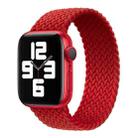 Nylon Single-turn Braided Watch Band For Apple Watch Ultra 49mm / Series 8&7 45mm / SE 2&6&SE&5&4 44mm / 3&2&1 42mm, Length:165mm(Red) - 1