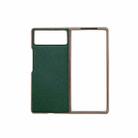 For Xiaomi Mix Fold 2 Nano Electroplating Cross Texture Genuine Leather Phone Case(Green) - 1