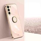 For Samsung Galaxy S23+ 5G XINLI Straight Edge 6D Electroplate TPU Phone Case with Ring Holder(Pink) - 1