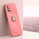 For Samsung Galaxy M51 XINLI Straight Edge 6D Electroplate TPU Phone Case with Ring Holder(Hawthorn Red) - 1