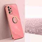 For Samsung Galaxy A23 5G XINLI Straight Edge 6D Electroplate TPU Phone Case with Ring Holder(Hawthorn Red) - 1