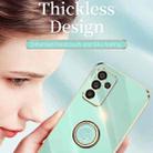 For Samsung Galaxy A14 5G XINLI Straight Edge 6D Electroplate TPU Phone Case with Ring Holder(Mint Green) - 5